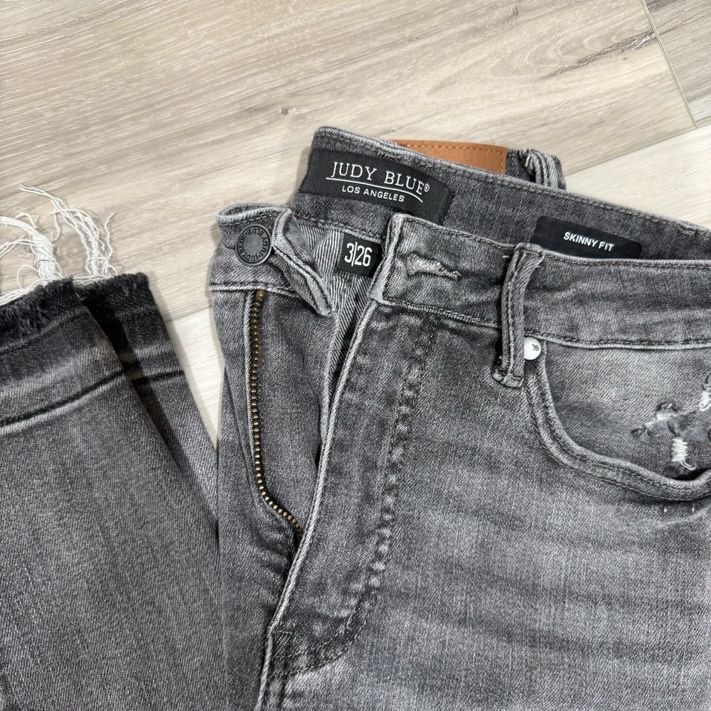Judy Blue Charcoal Short Skinny Jeans - Picture 8 of 8